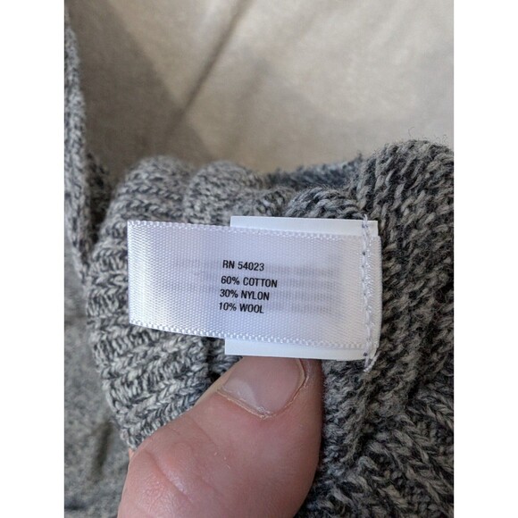 Gap V Neck Sweater Mens Size XXL Gray Knit Wool Cotton Blend Pullover - Picture 5 of 9
